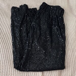 Fashion Nova Sparkling Black Sequin Pants